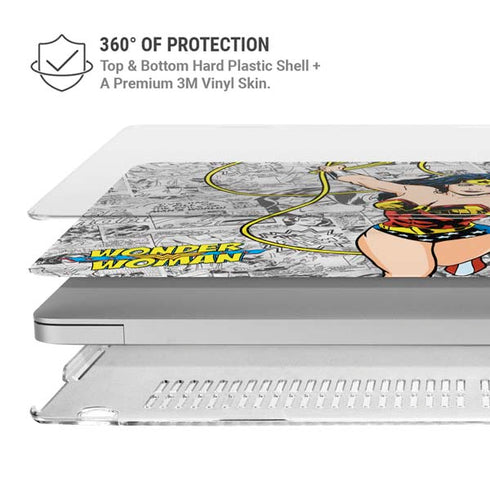 DC Comics Wonder Woman Classic Action Pose MacBook Air 15in (2023-2025) Case plus Skin